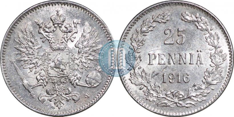Фото 25 пенни 1916 года S 