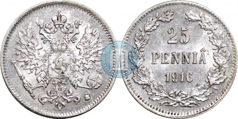Picture 25 pennia 1916 year S 