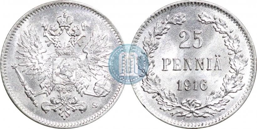 Picture 25 pennia 1916 year S 