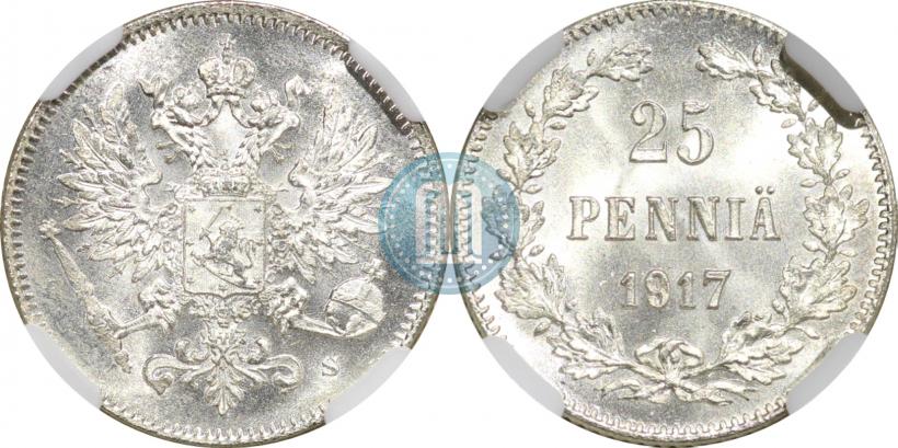Picture 25 pennia 1917 year S 
