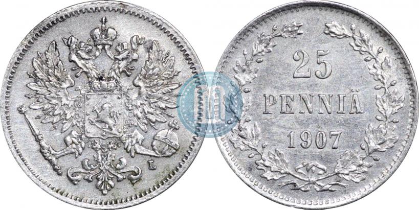 Picture 25 pennia 1907 year L 