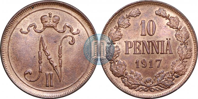 Фото 10 пенни 1917 года  