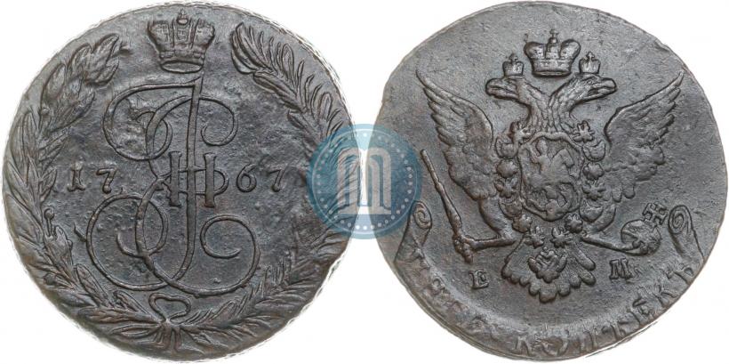 Picture 5 kopecks 1767 year ЕМ 