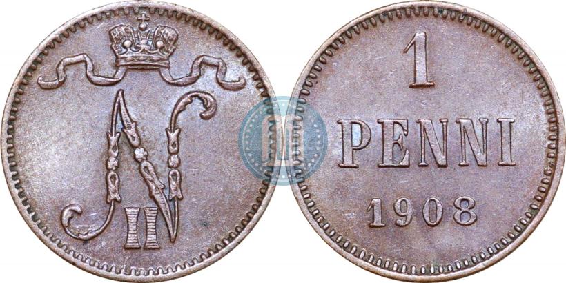 Фото 1 пенни 1908 года  