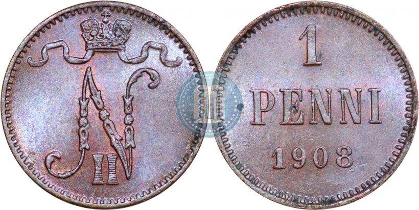 Фото 1 пенни 1908 года  