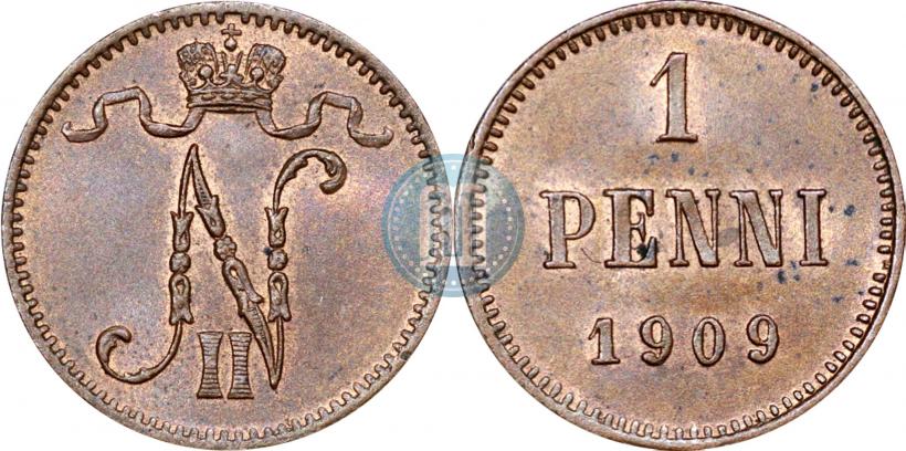 Picture 1 penni 1909 year  