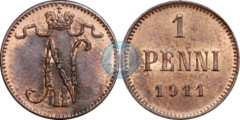 Picture 1 penni 1911 year  