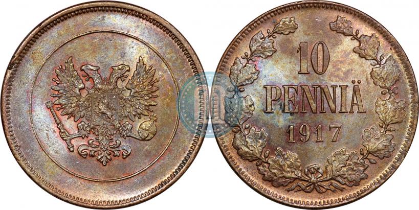 Picture 10 pennia 1917 year  