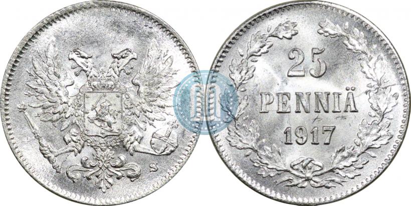 Picture 25 pennia 1917 year S 