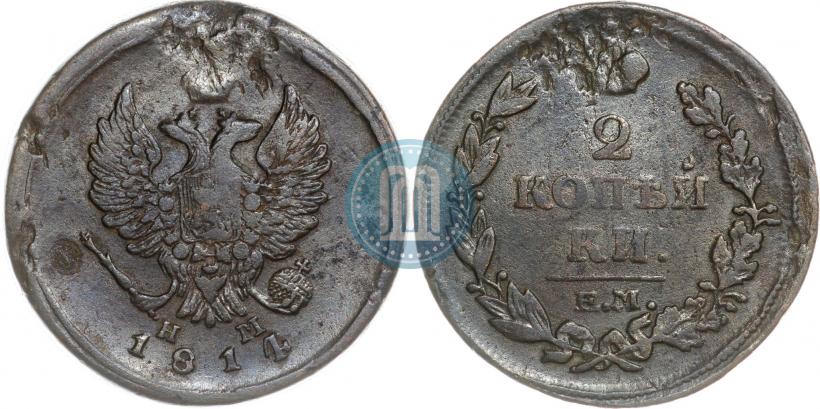 Фото 2 копейки 1813 года КМ-АМ 
