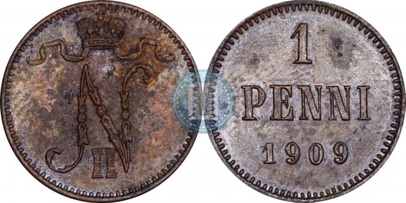 Picture 1 penni 1909 year  