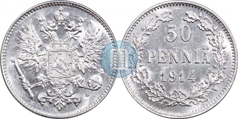 Фото 50 пенни 1914 года S 