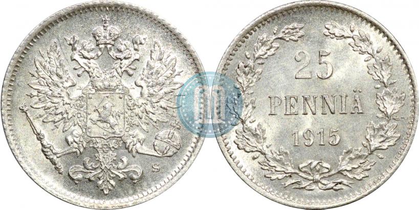 Фото 25 пенни 1915 года S 