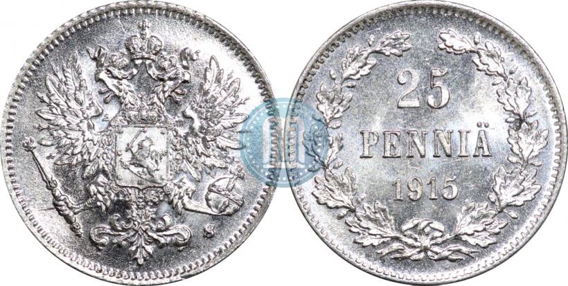 Фото 25 пенни 1915 года S 