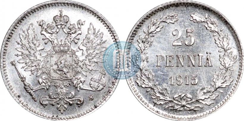 Фото 25 пенни 1915 года S 
