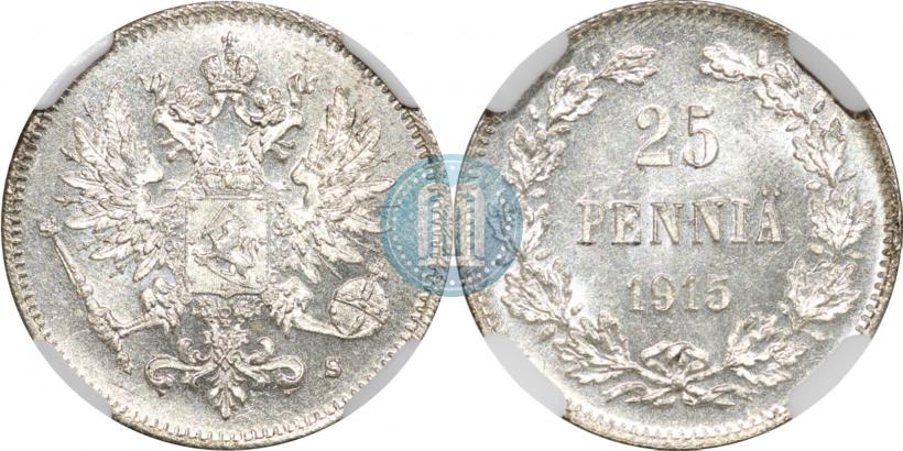 Фото 25 пенни 1915 года S 