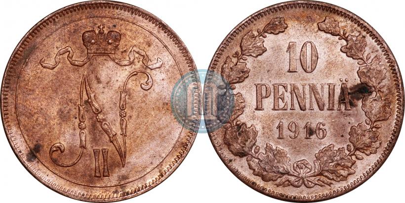 Фото 10 пенни 1916 года  