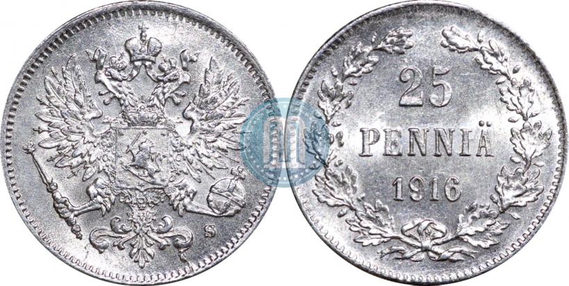 Picture 25 pennia 1916 year S 