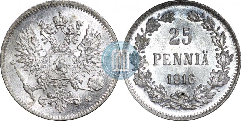 Picture 25 pennia 1916 year S 