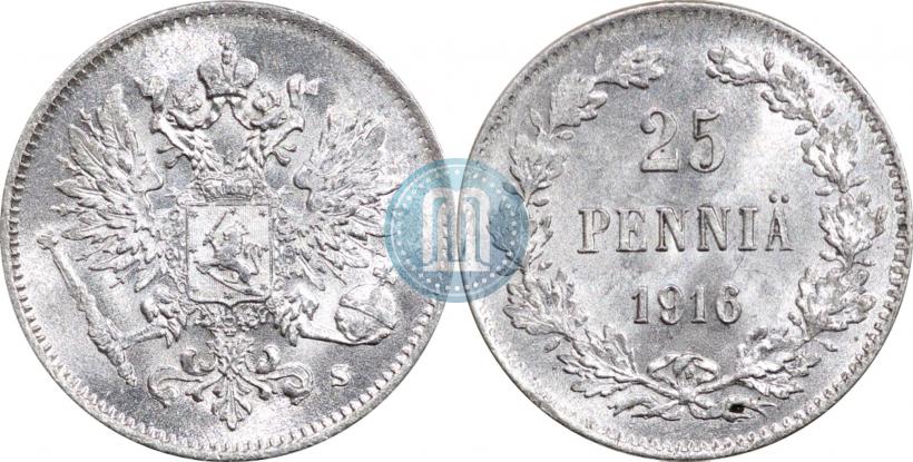 Picture 25 pennia 1916 year S 