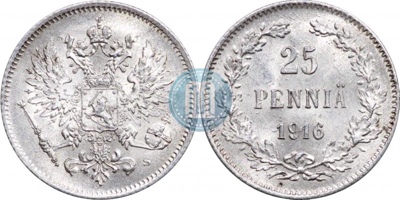 Picture 25 pennia 1916 year S 