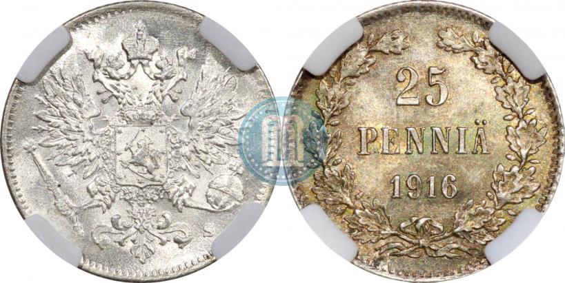 Picture 25 pennia 1916 year S 
