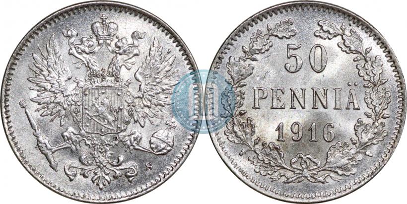 Фото 50 пенни 1916 года S 