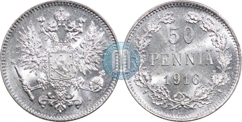 Фото 50 пенни 1916 года S 