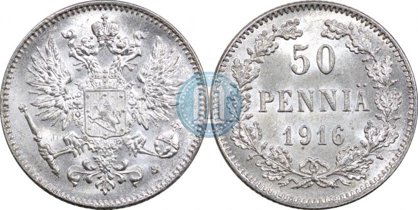 Picture 50 pennia 1916 year S 