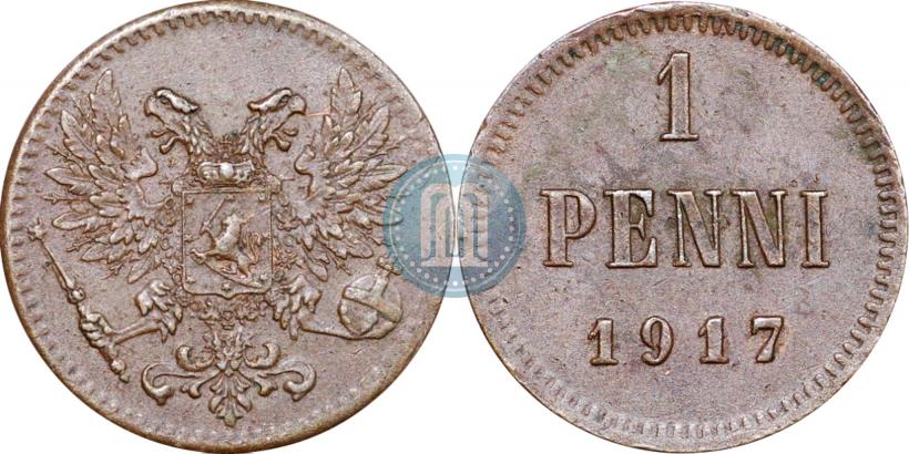 Фото 1 пенни 1917 года  