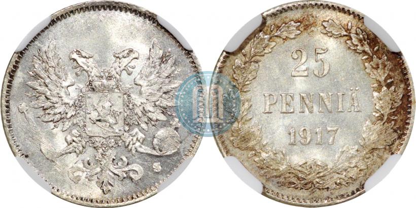 Picture 25 pennia 1917 year S 