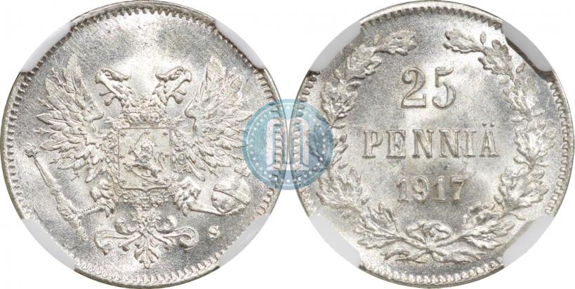 Picture 25 pennia 1917 year S 