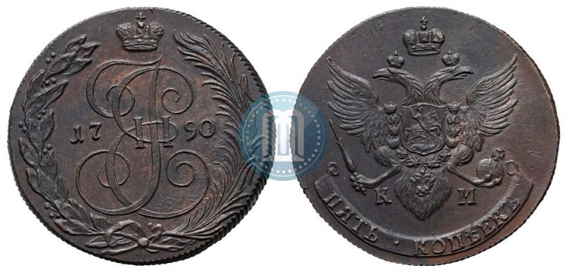 Picture 5 kopecks 1790 year КМ 