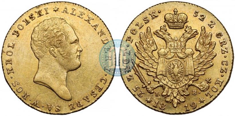Picture 25 złotych 1819 year IB 