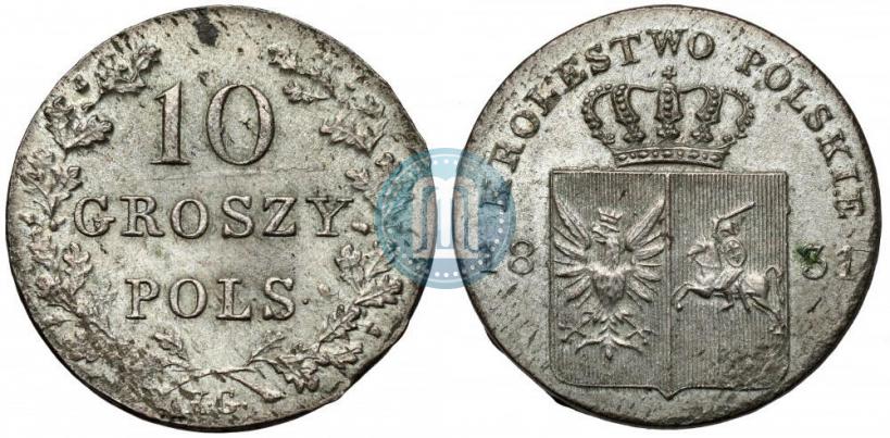Picture 10 groszy 1831 year KG "Polish uprising"