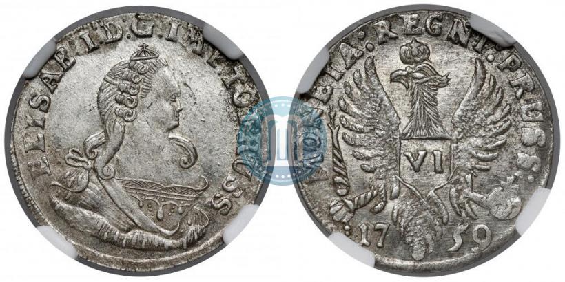 Picture 6 groszy 1759 year  