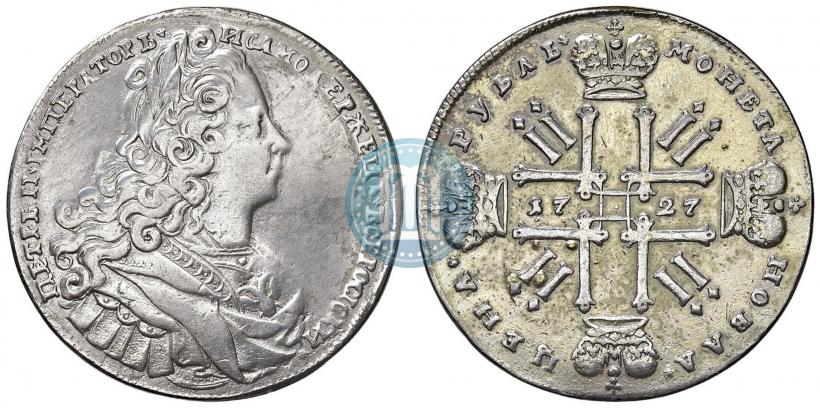 Picture 1 rouble 1727 year  "Moscow type"