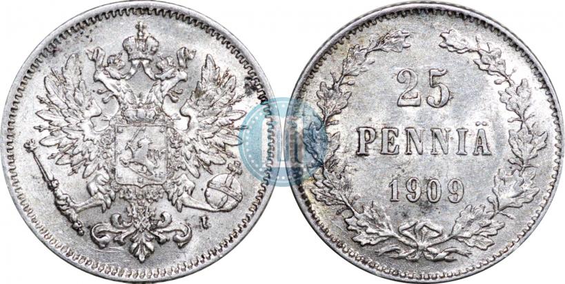 Picture 25 pennia 1909 year L 