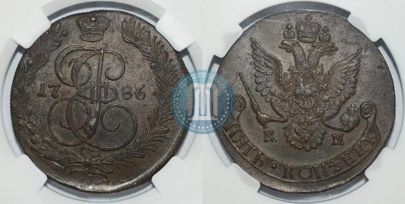 Picture 5 kopecks 1786 year КМ 