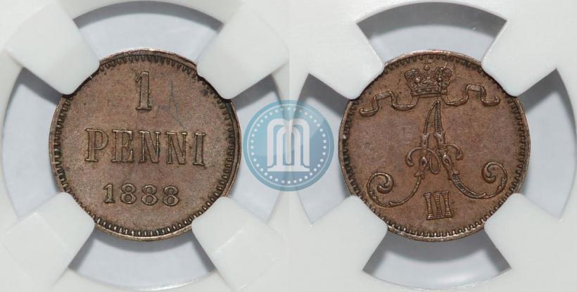 Фото 1 пенни 1888 года  