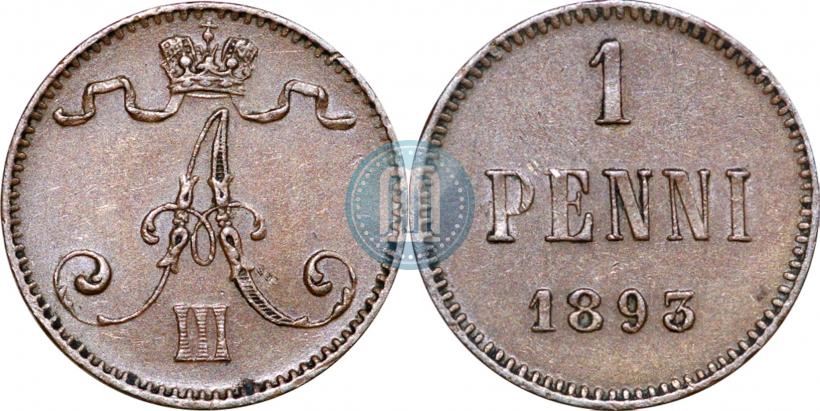 Фото 1 пенни 1893 года  