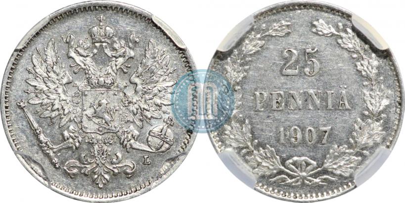 Picture 25 pennia 1907 year L 