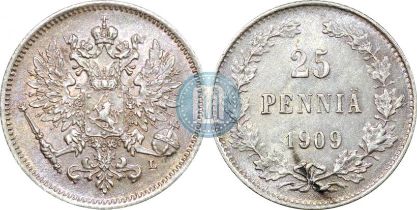 Фото 25 пенни 1909 года L 