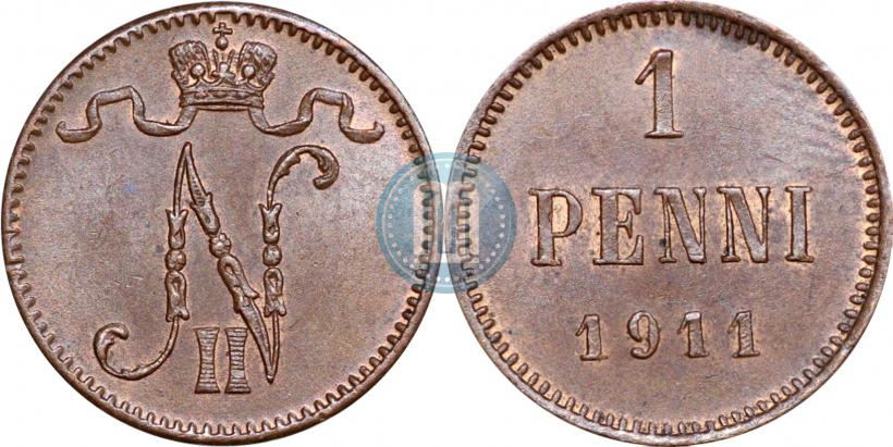 Picture 1 penni 1911 year  