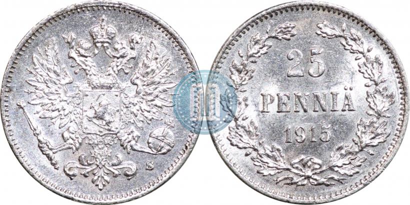Picture 25 pennia 1915 year S 