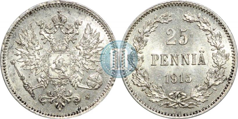 Picture 25 pennia 1915 year S 