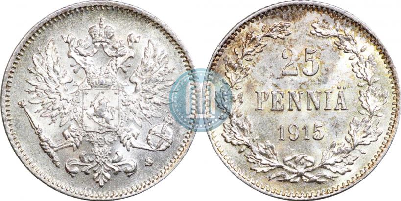 Picture 25 pennia 1915 year S 