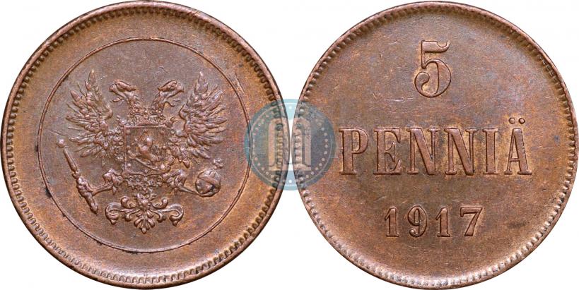 Picture 5 pennia 1917 year  