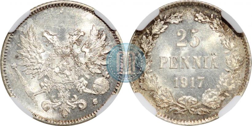 Picture 25 pennia 1917 year S 