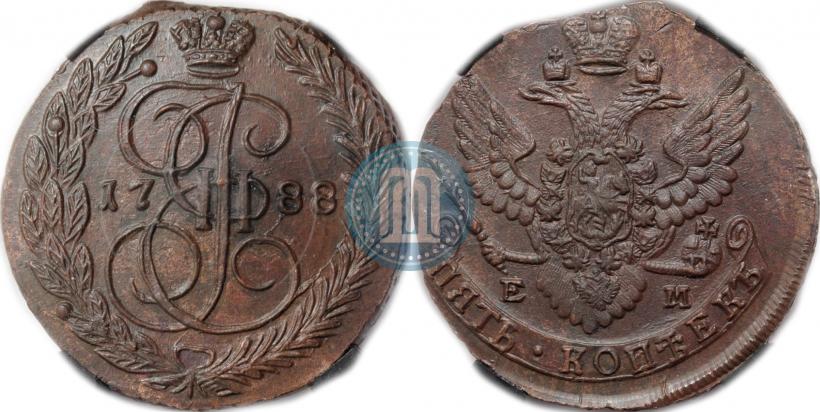 Фото 5 копеек 1788 года ЕМ 